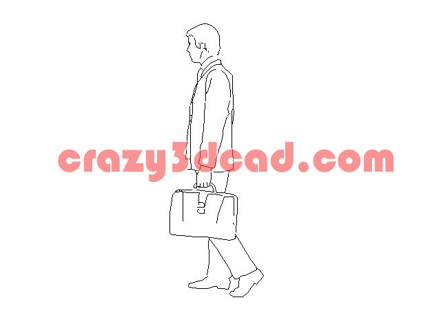 Commercial male side CAD blocks